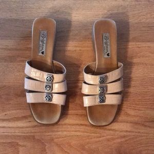 Brighton Beige Leather Sandals Shoes